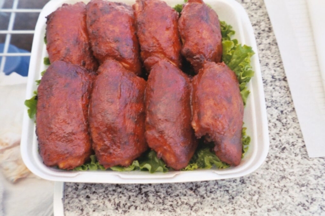Barbecued Chicken, competition turn in box